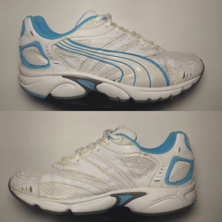 Puma Hahmer 183750-10 کفش رانینگ زنانه پوما سفید با رگه‌های آبی